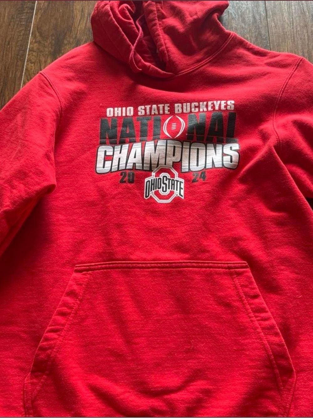 Amazon Essentials Red Ohio State Buckeyes National Champions Hoodie